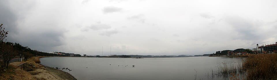 鏡浦海灘與鏡浦湖