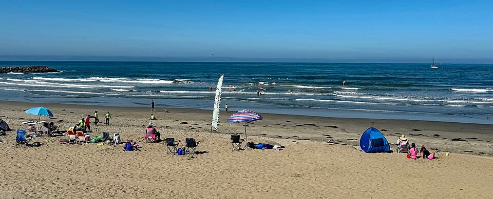 Surfschule am Morgen